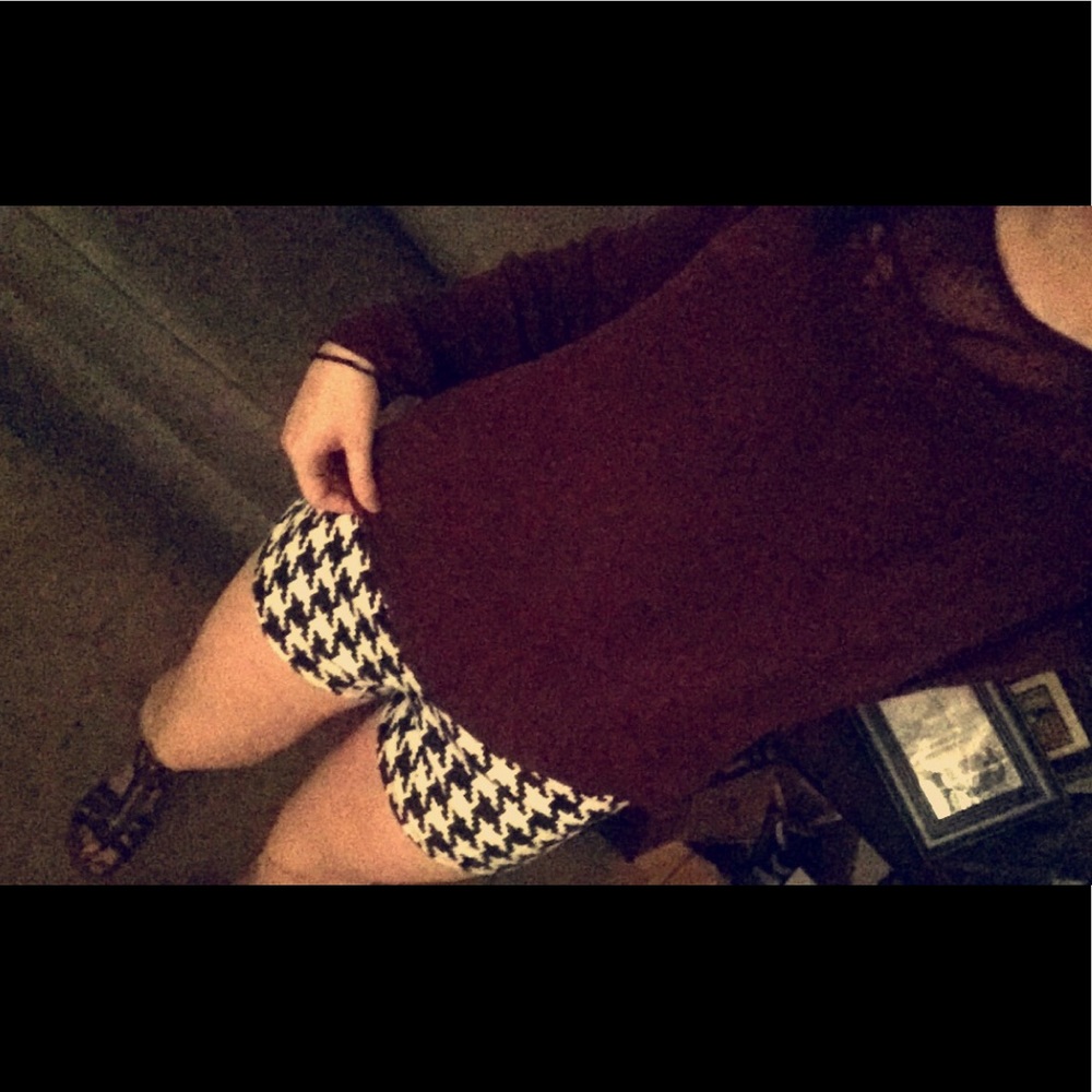 High waisted patterned shorts